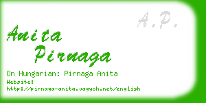 anita pirnaga business card